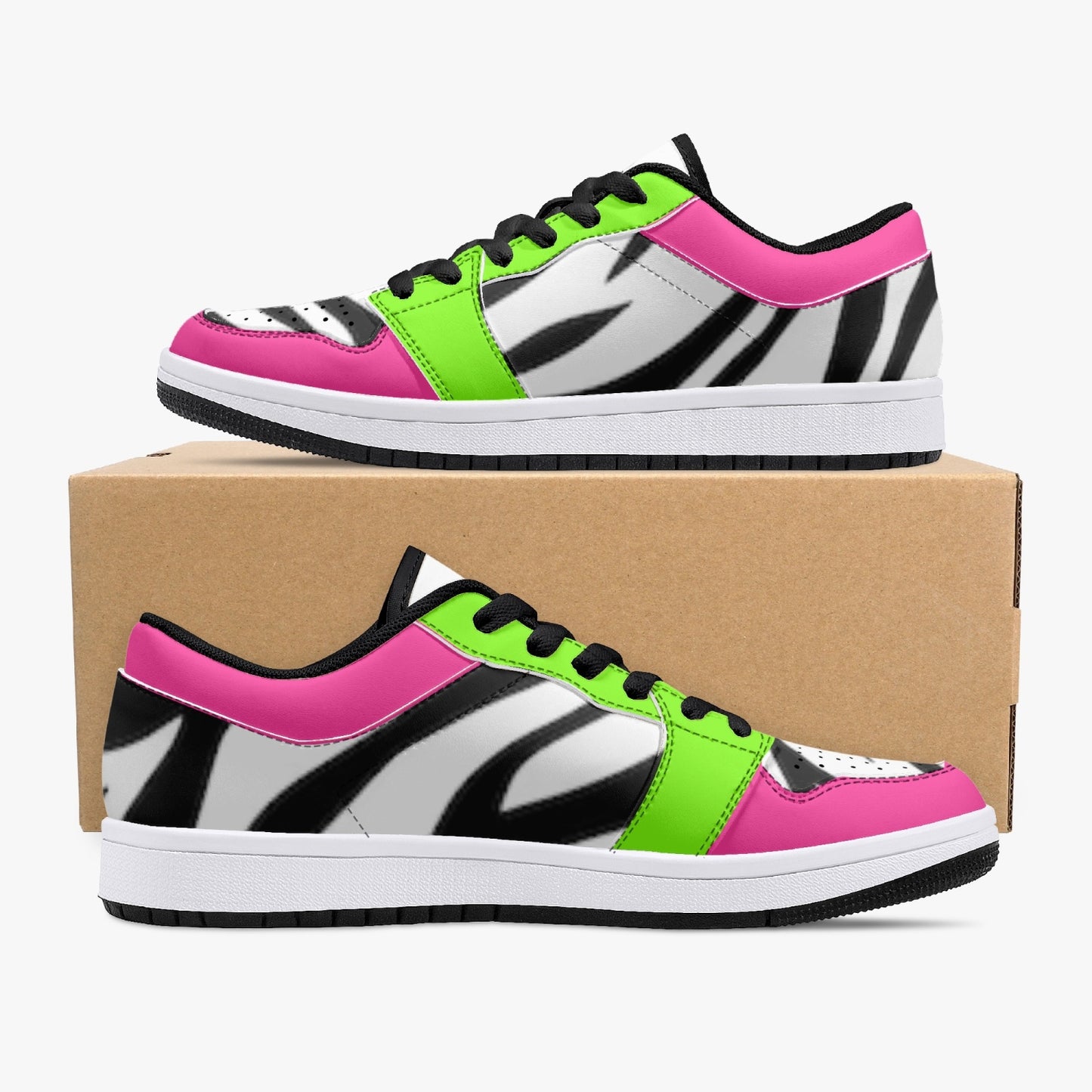 Smyly Sickwitit Low-Top Leather Sneakers - White/Black