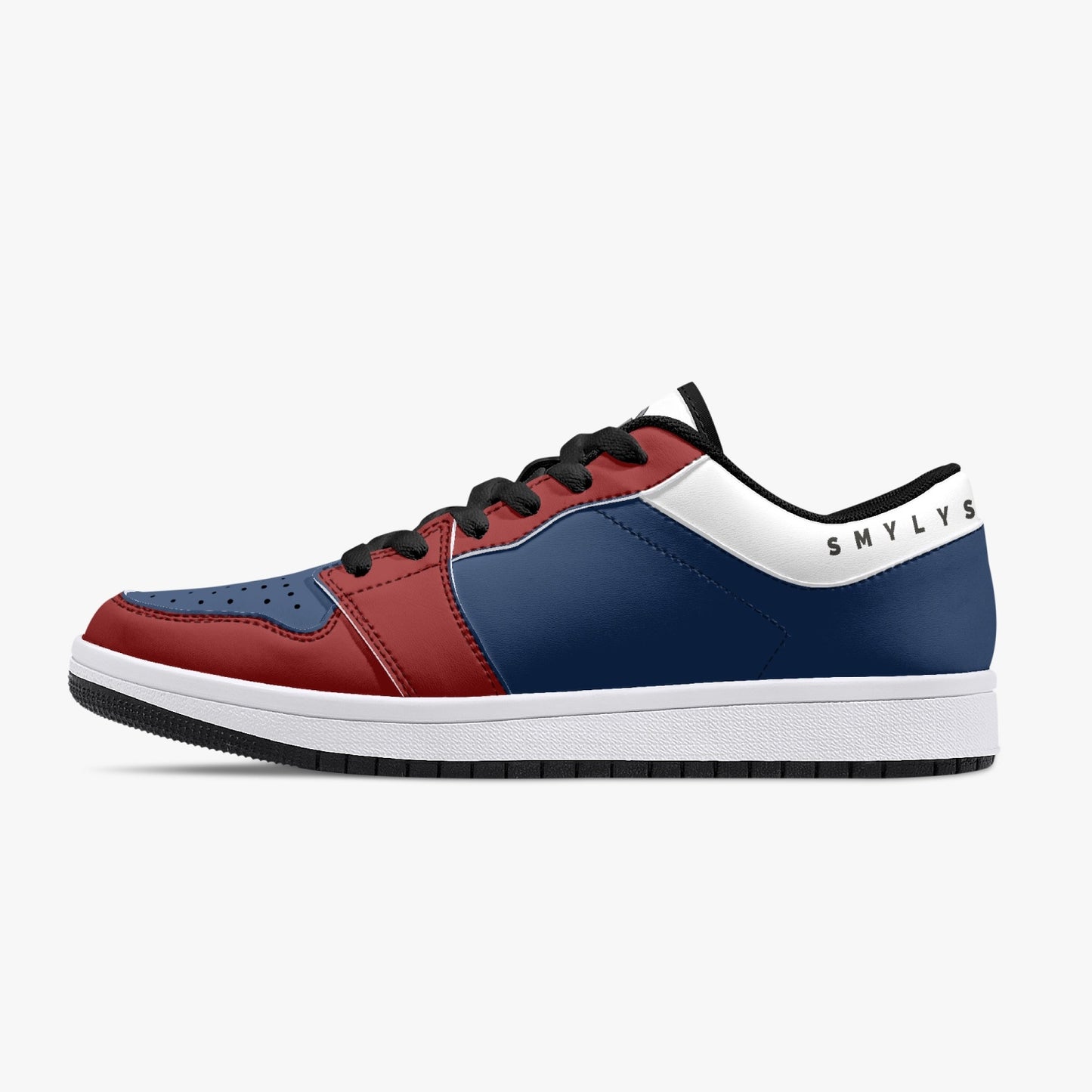 Smyly Sickwitit Low-Top Leather Sneakers - White/Black