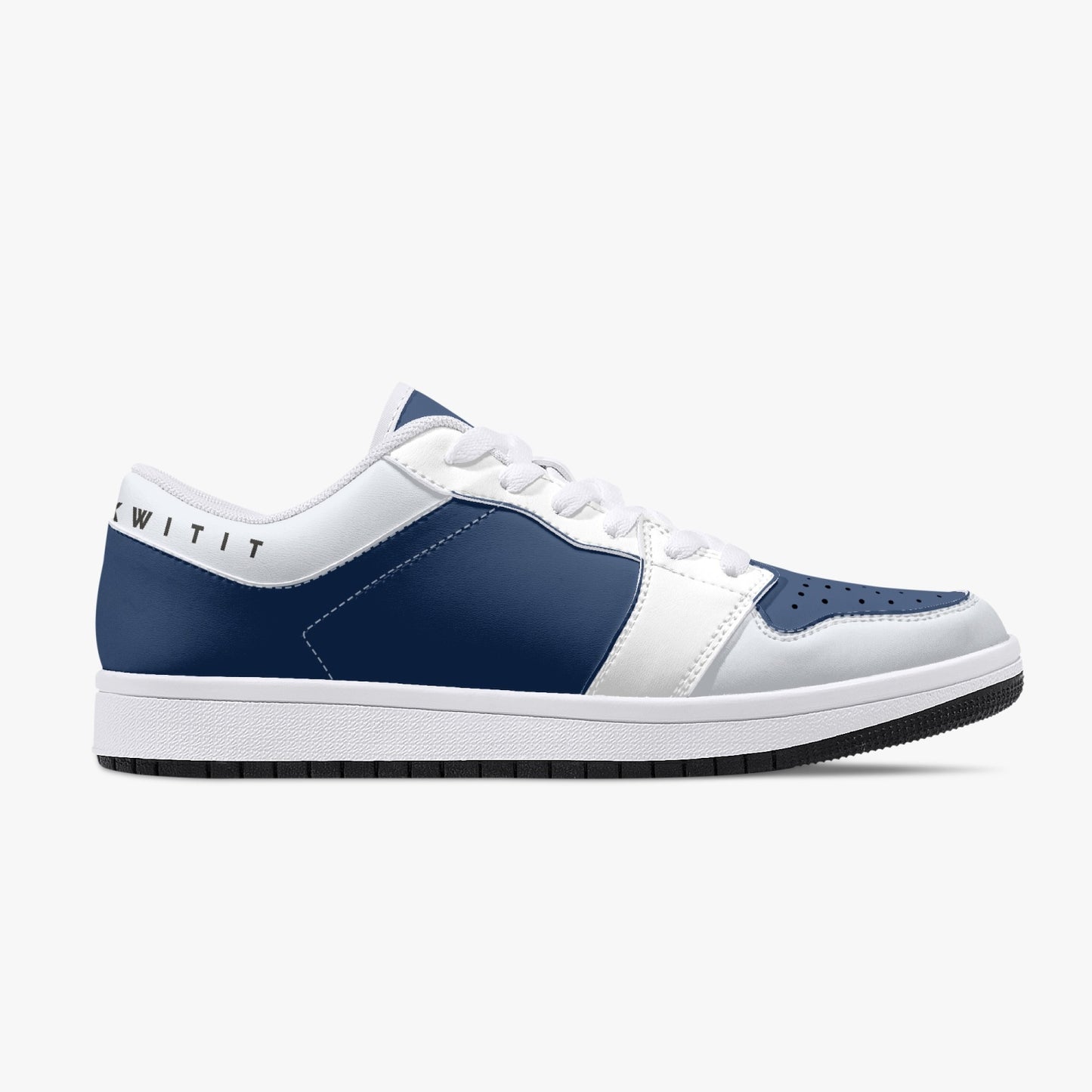 Smyly Blues Low-Top Leather Sneakers - White/Black