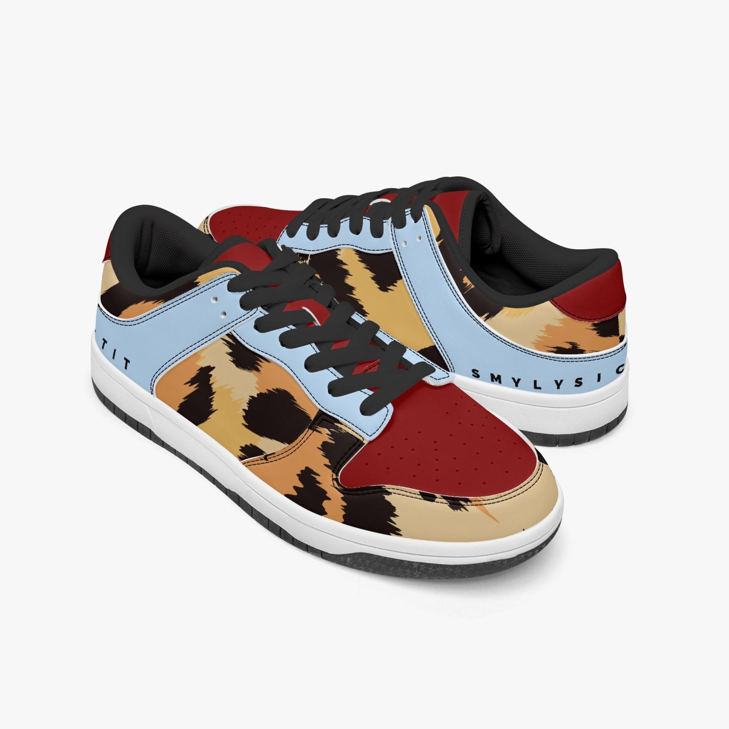 Flooded Dunk Stylish Low-Top Leather Sneakers