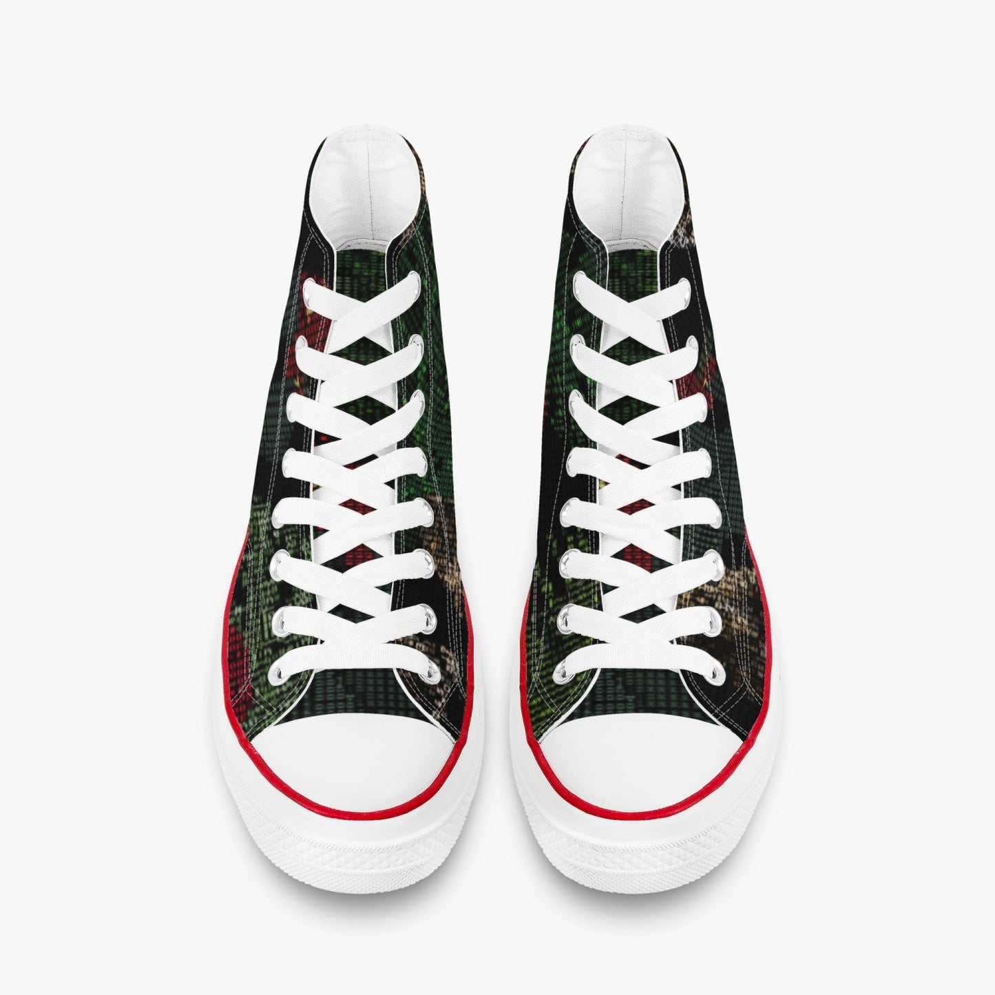 New Balanced High-Top Canvas Shoes - White