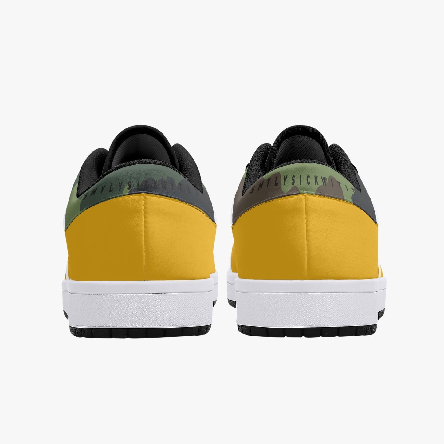 Smyly Sickwitit Low-Top Leather Sneakers - White/Black