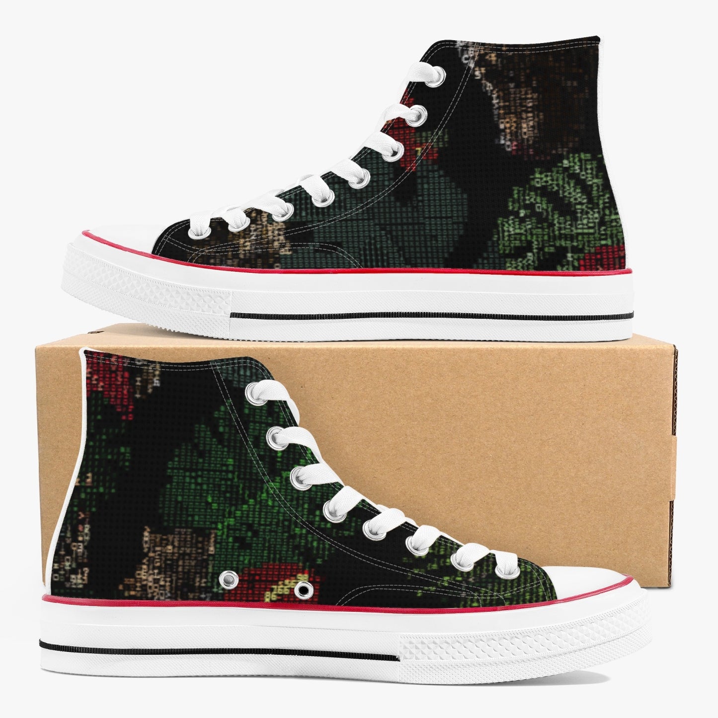 New Balanced High-Top Canvas Shoes - White