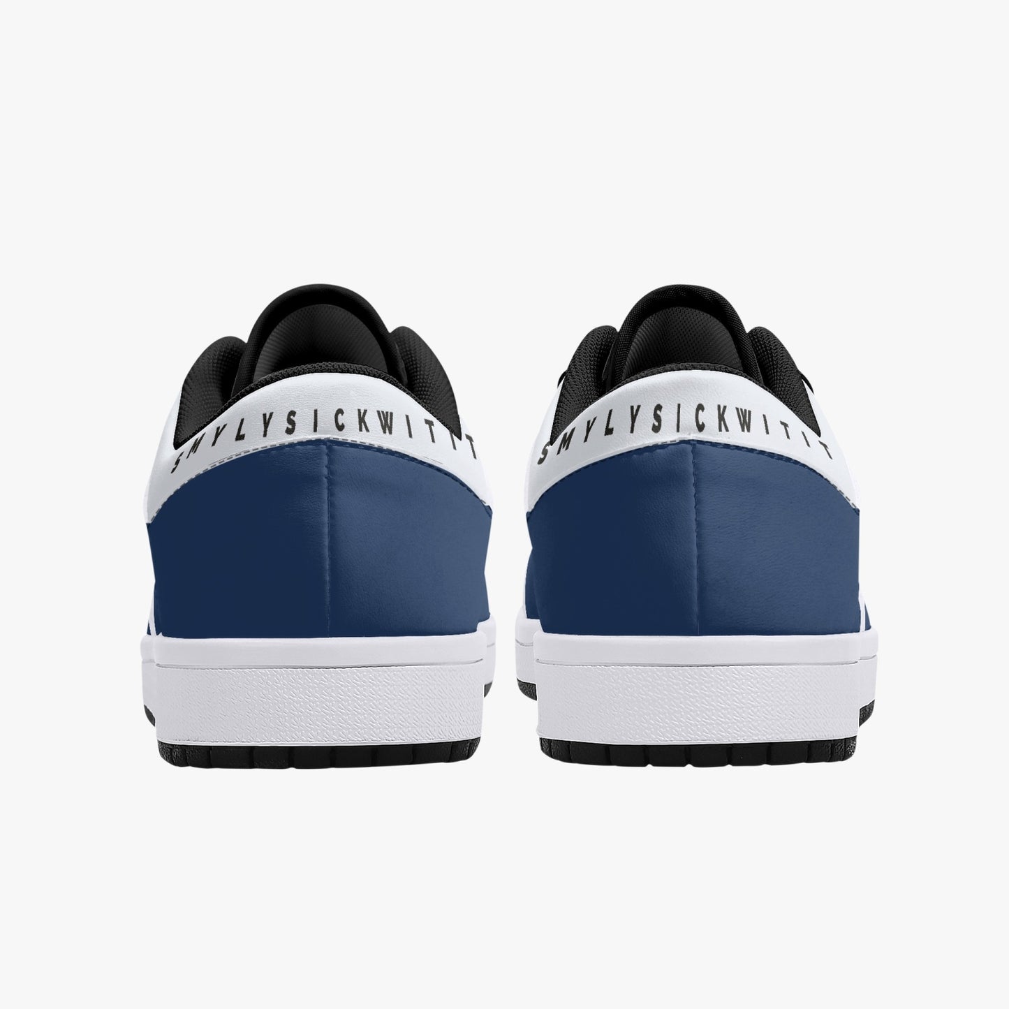 Smyly Blues Low-Top Leather Sneakers - White/Black