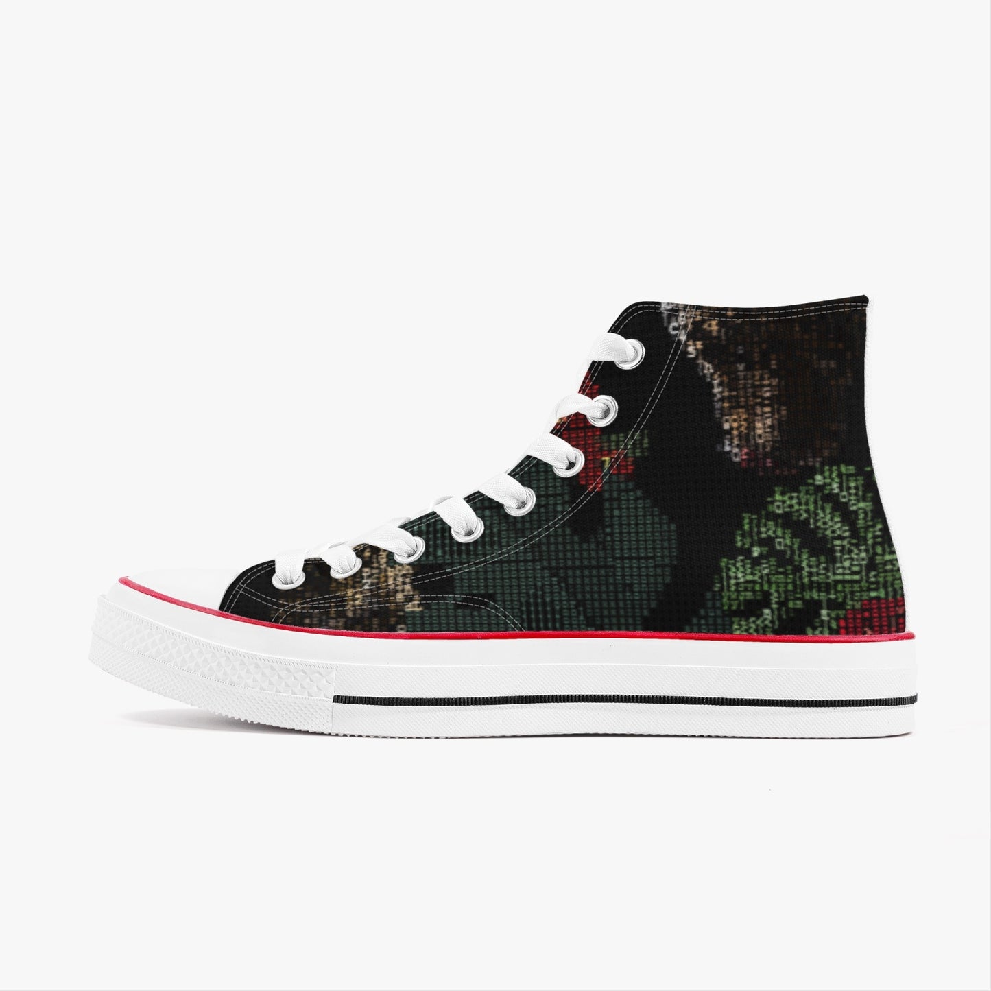 New Balanced High-Top Canvas Shoes - White
