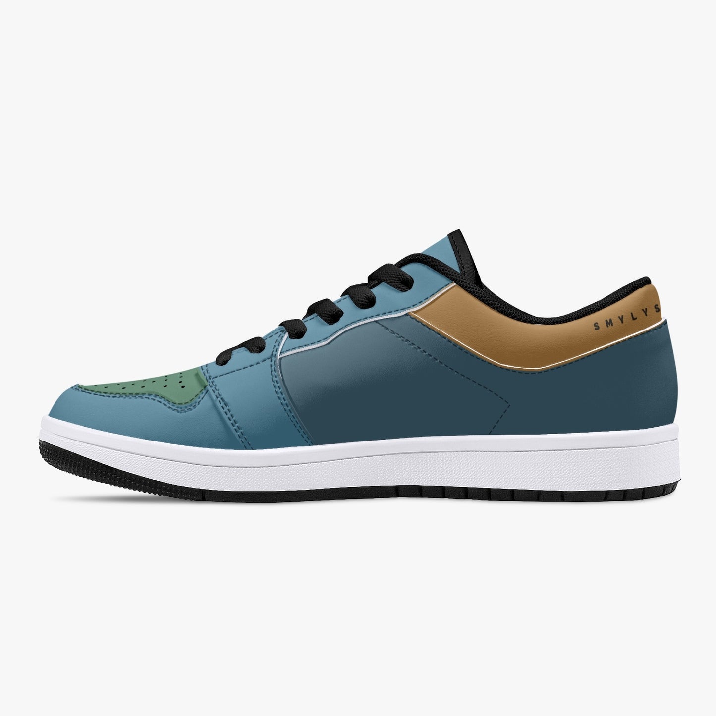 Smyly Sickwitit Low-Top Leather Sneakers - White/Black