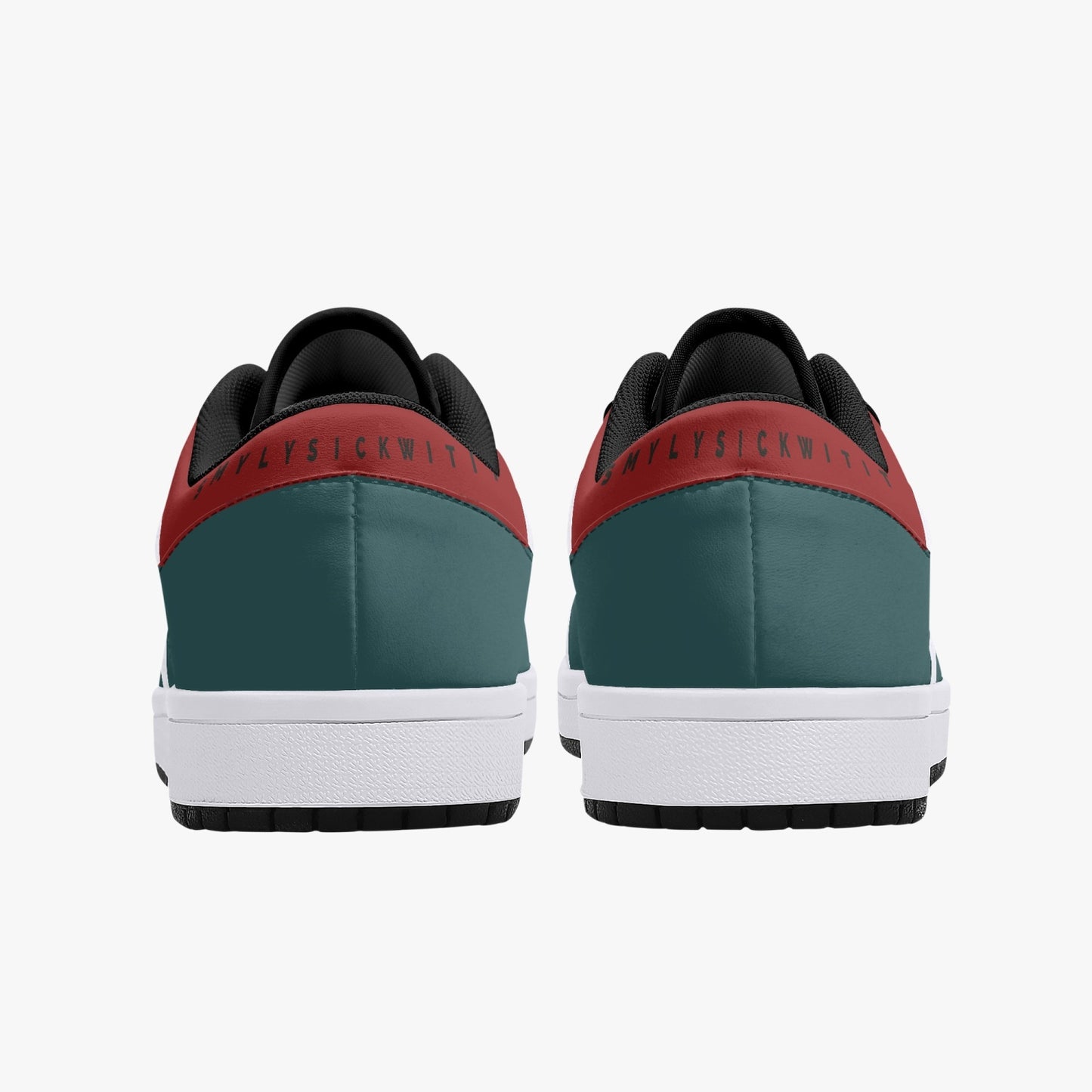 Smyly Sickwitit Low-Top Leather Sneakers - White/Black
