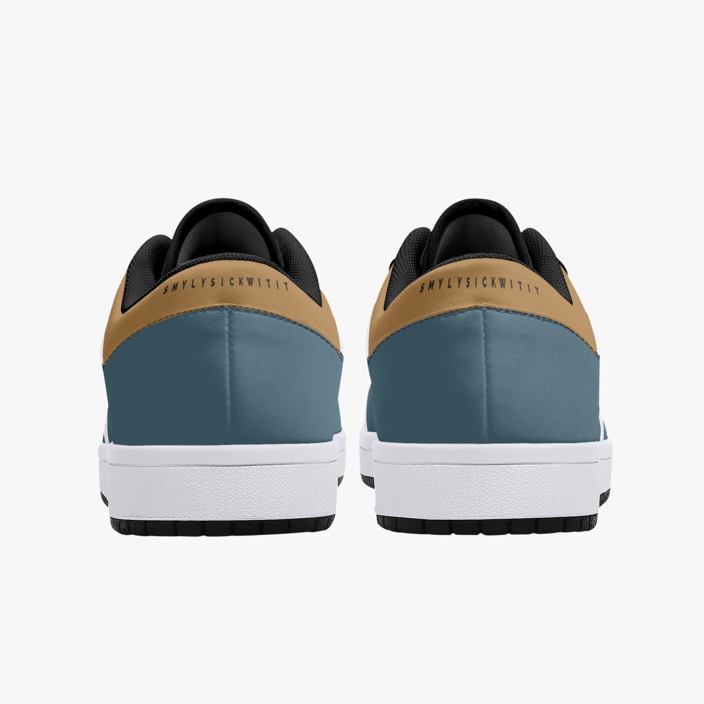 Smyly Sickwitit Low-Top Leather Sneakers - White/Black