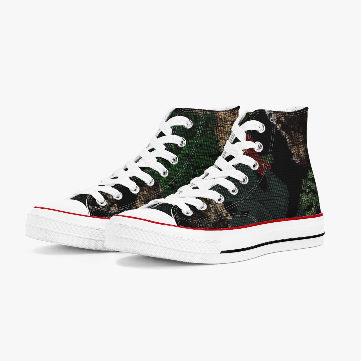 New Balanced High-Top Canvas Shoes - White