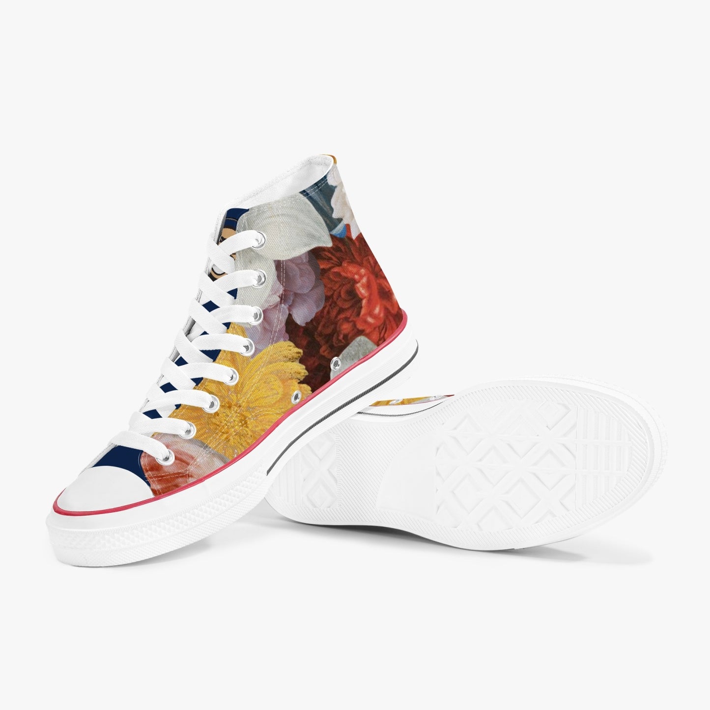 Flooded Vibes High-Top Canvas Shoes - White