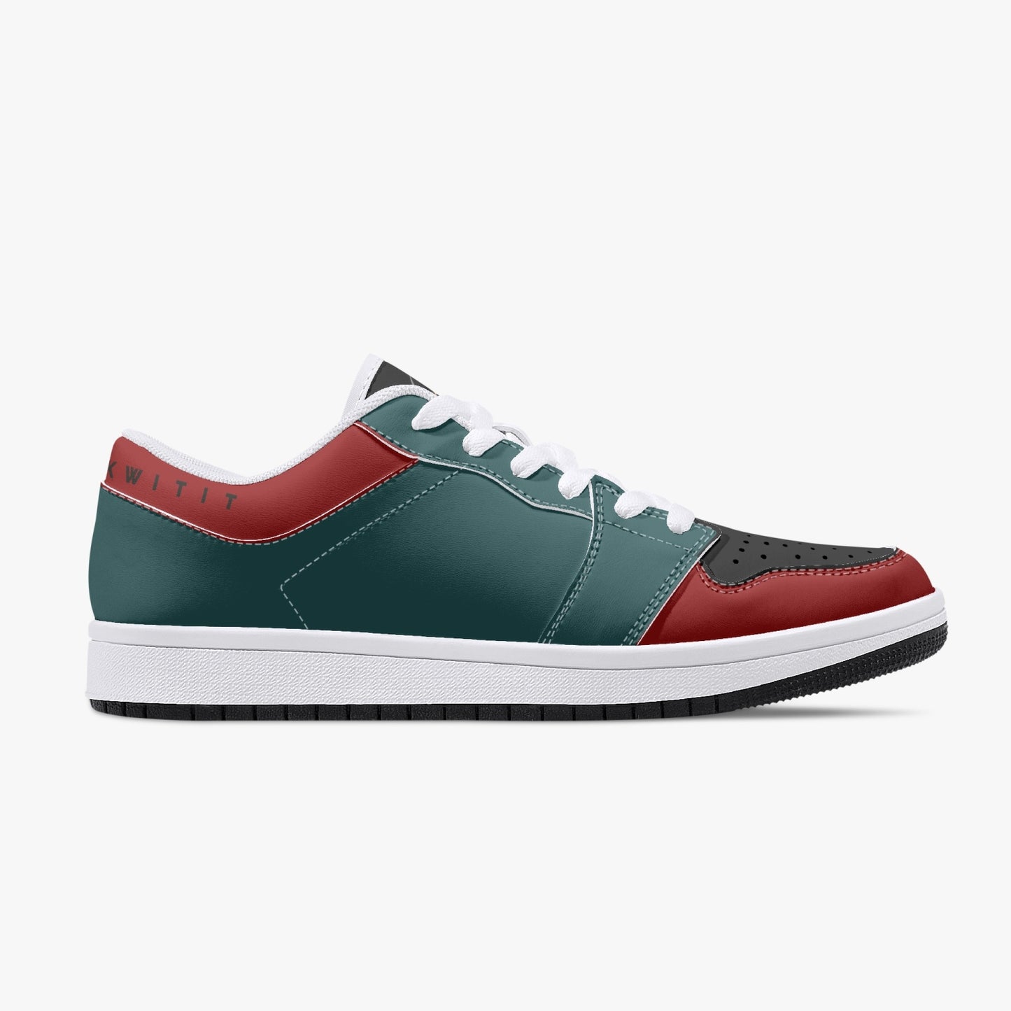 Smyly Sickwitit Low-Top Leather Sneakers - White/Black