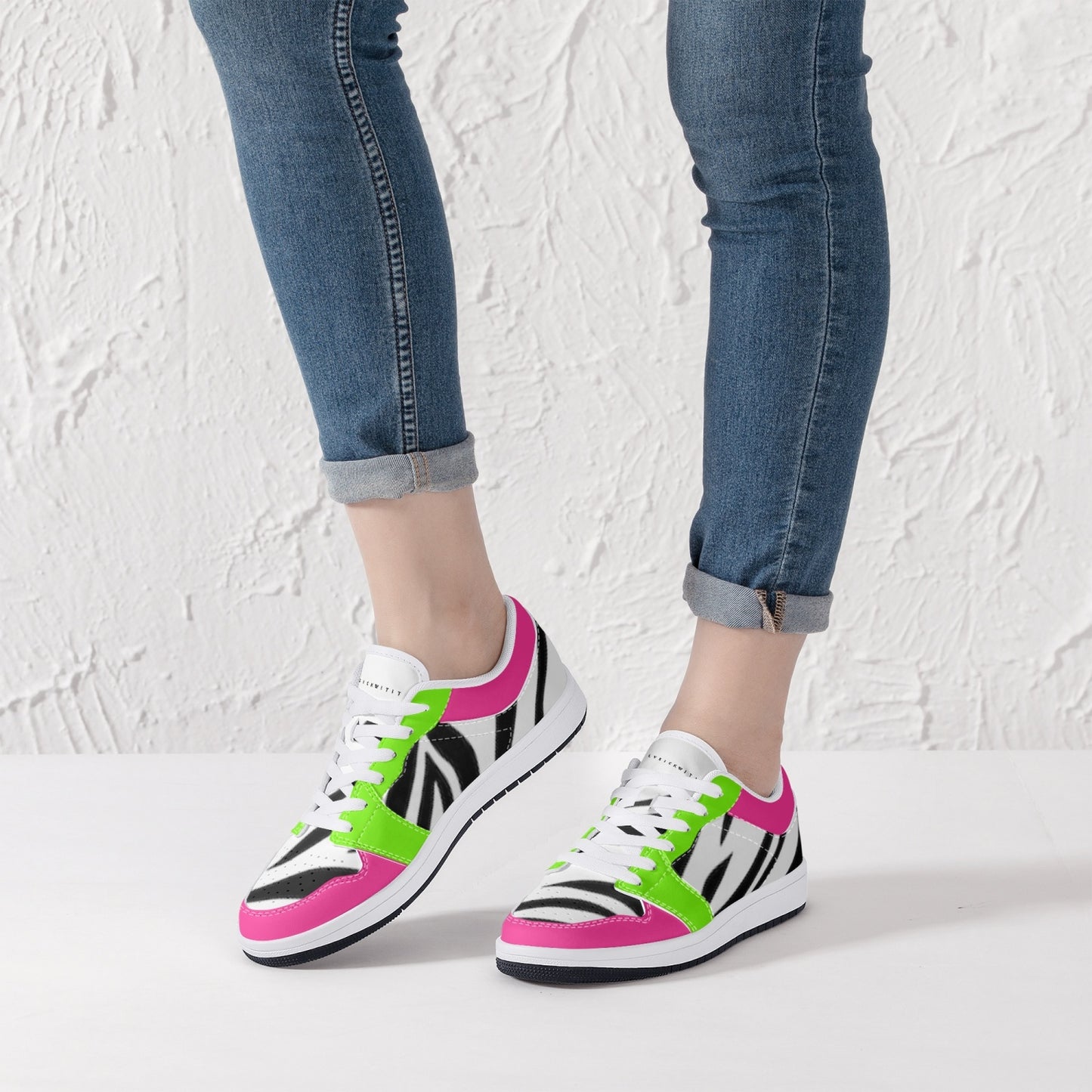 Smyly Sickwitit Low-Top Leather Sneakers - White/Black