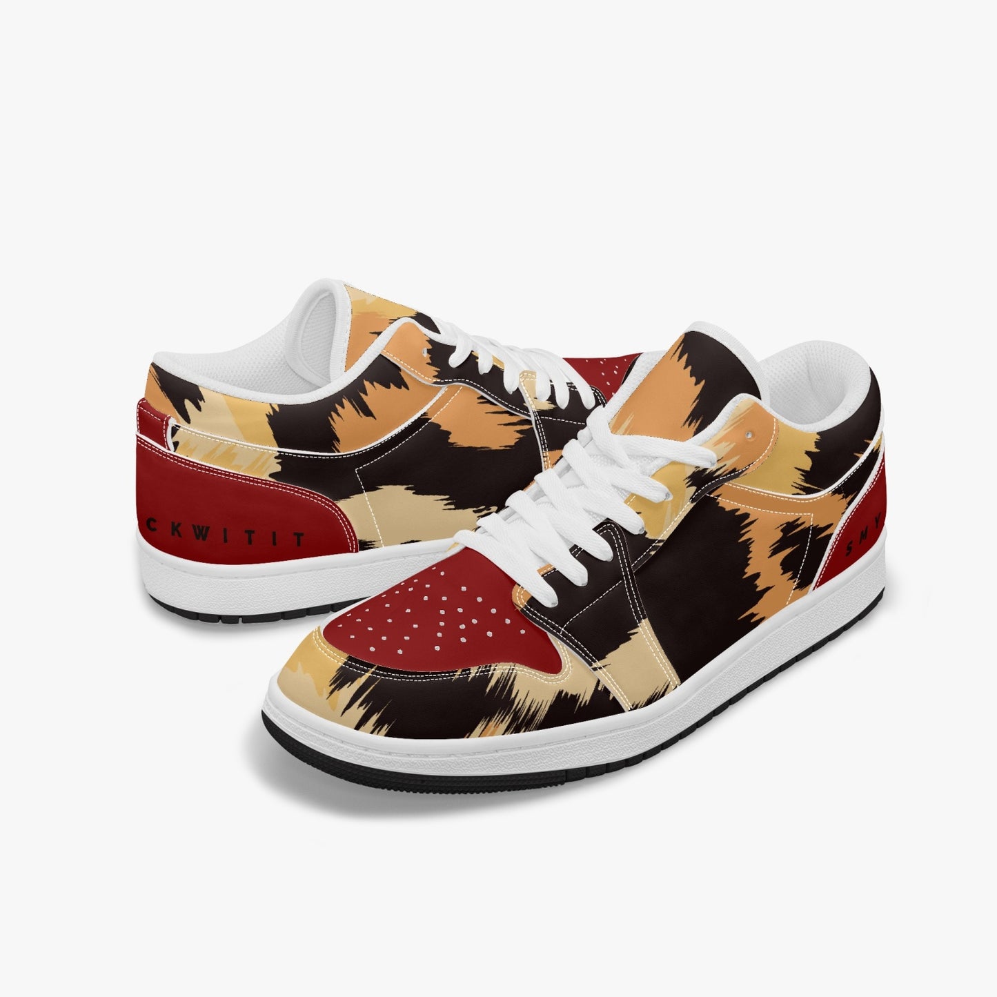 Flooded Jungle Type 2 Low-Top AJ1 Leather Sneakers