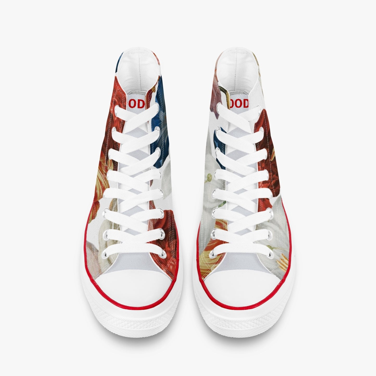 New High-Top Flooded Vibes Canvas Shoes - White