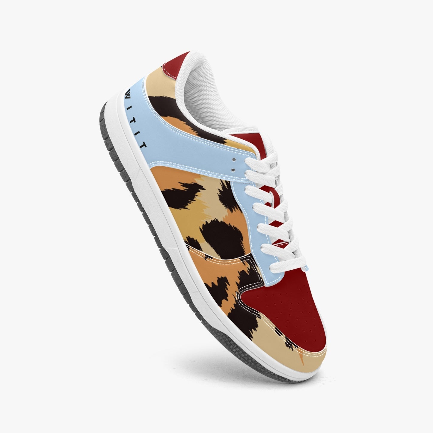 Flooded Dunk Stylish Low-Top Leather Sneakers