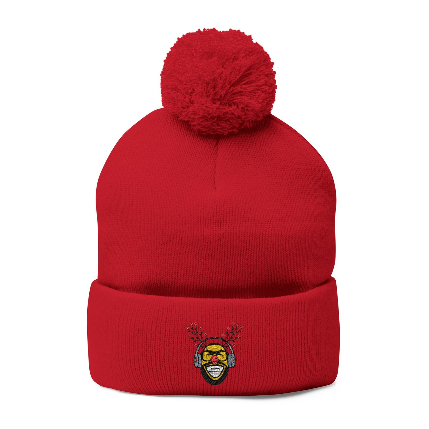 Flooded Christmas Pom-Pom Knit Cap