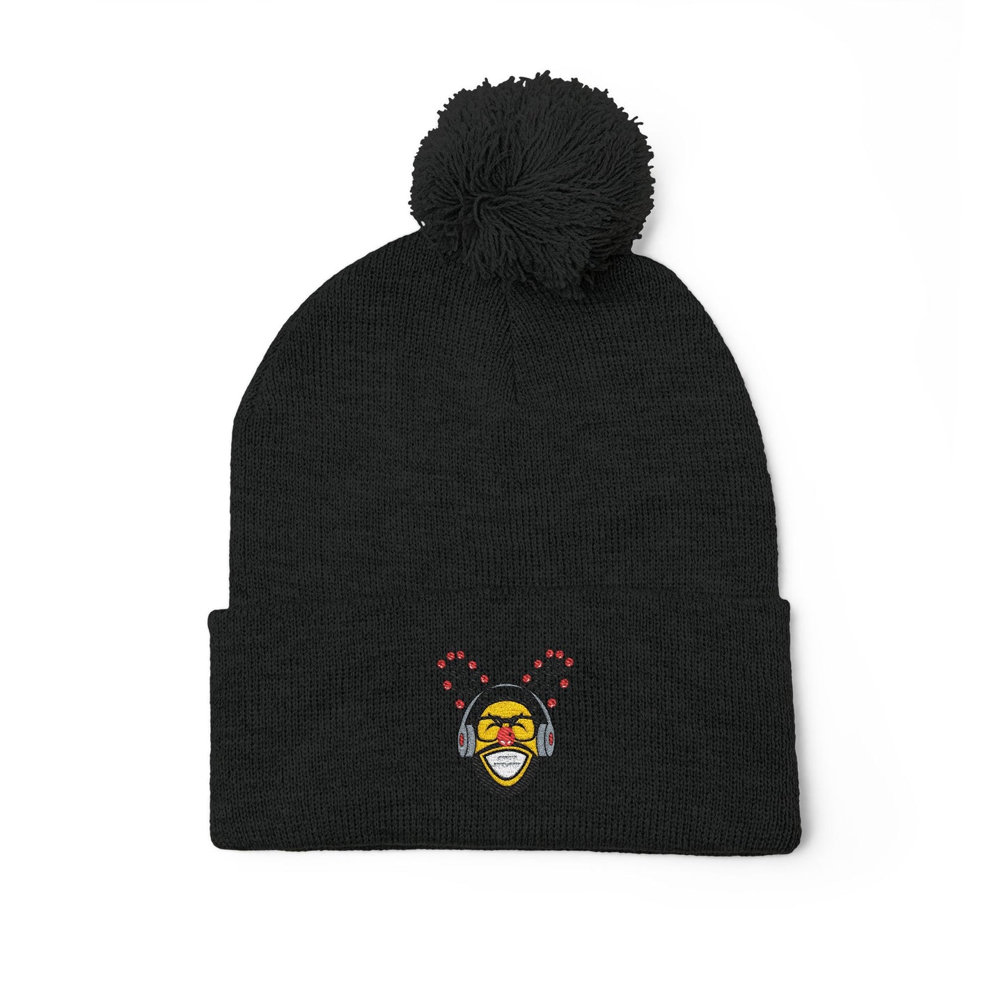 Flooded Christmas Pom-Pom Knit Cap
