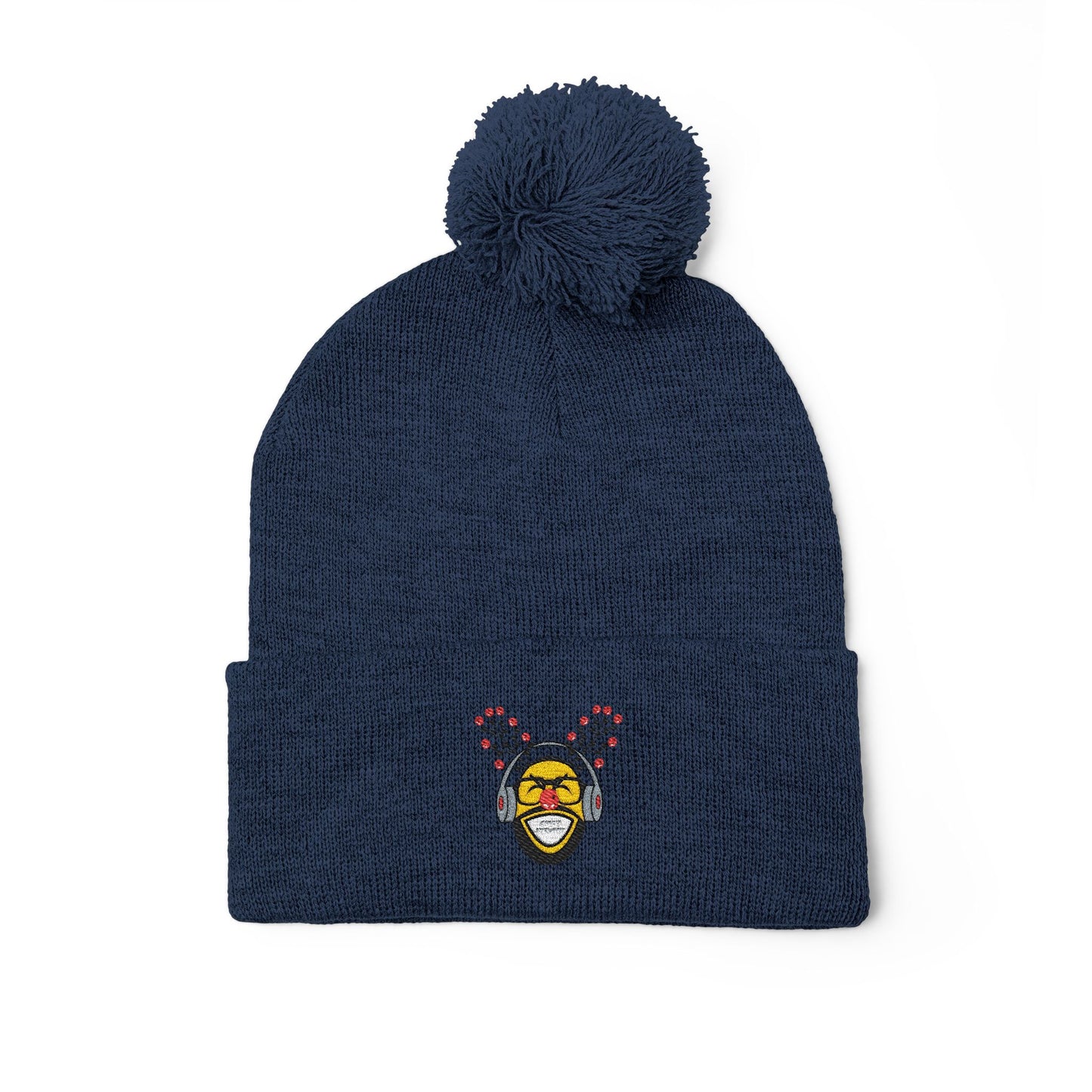 Flooded Christmas Pom-Pom Knit Cap