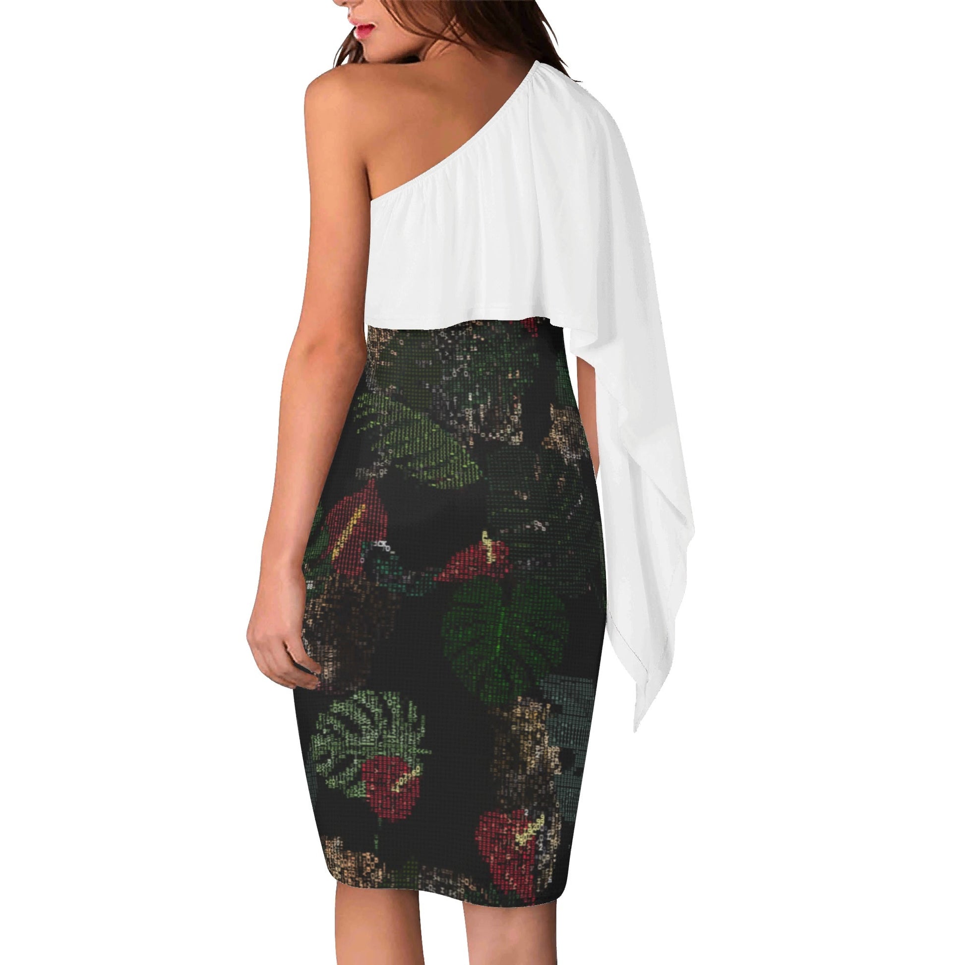FLOODED Womens One Shoulder Sleeve Evening Formal Dress FLOODED Clothing FLOODED Womens One Shoulder Sleeve Evening Formal Dress FLOODED Clothing