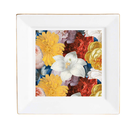 Flooded Vibes Ceramic Square Dinner Plates Appetizer Plates 1 Pcs ,2 Pcs, 4 Pcs