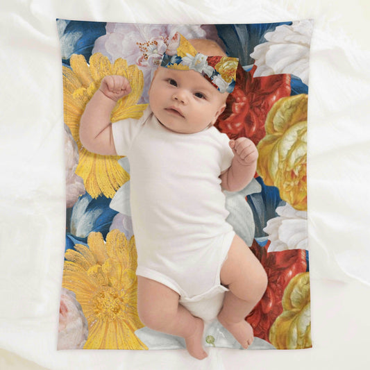 Flooded Vibes Newborn 3 Pcs for Beanie Baby Hat Hairband Blanket