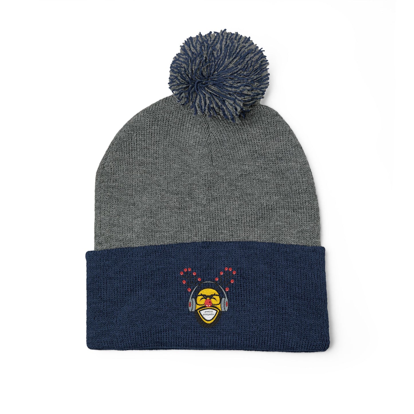 Flooded Christmas Pom-Pom Knit Cap