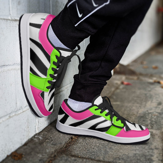 Smyly Sickwitit Low-Top Leather Sneakers - White/Black