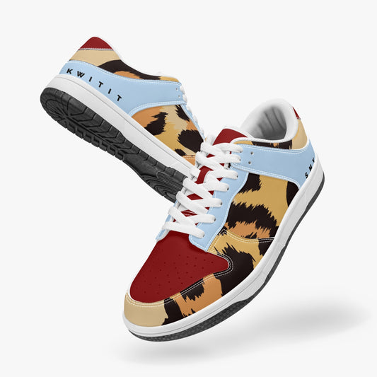 Flooded Dunk Stylish Low-Top Leather Sneakers